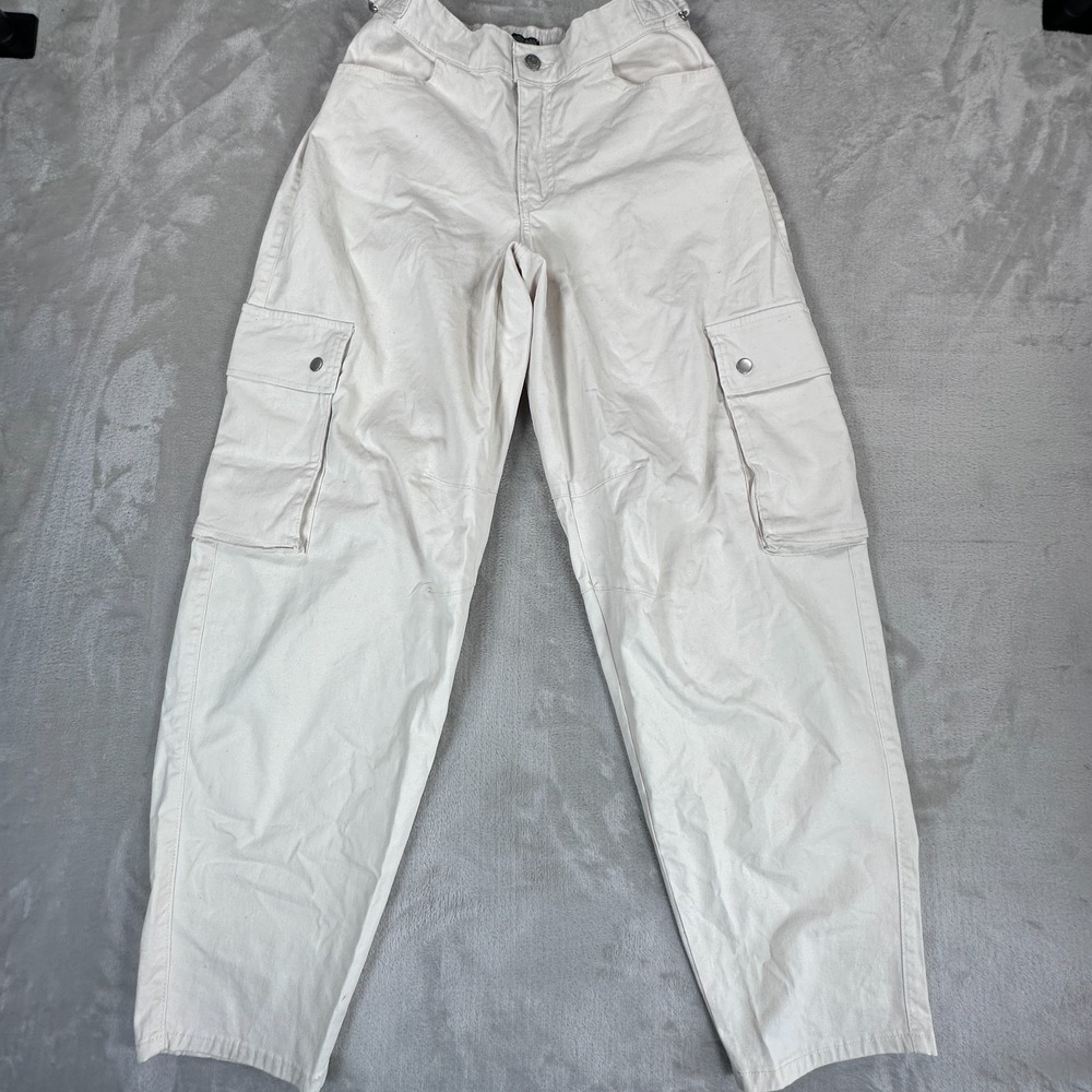 Wild Fable Cargo Pants‎ Womens Size Small Beige Stretch Tapered Leg Hiking Camp